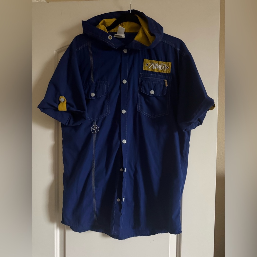 Zumba Navy and Mustard Shirt